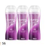 Durex Massage 2 in 1, Gel Lubrificante Intimo a Base Acqua e Gel per Massaggi, con Aloe Vera, 3x200 ml