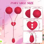 APP Control Vibrating Nipple Toy Female Sex Toys, Rose Sex Toy Per Stimulation Del Punto G Del Clit Con 9 Modalità Di Vibrazione, Morsetto Di Punte Della Vita In Silicone Morbido