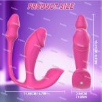 Dildo - Vibratore indossabile Dildo Giocattoli sessuali con tappo anale, vibratore con telecomando per app con 6 modalità di vibrazione, vibratore clitorideo indossabile Butterfly