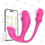 Dildo - Vibratore indossabile Dildo Giocattoli sessuali con tappo anale, vibratore con telecomando per app con 6 modalità di vibrazione, vibratore clitorideo indossabile Butterfly