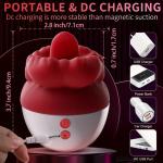 1pz. Simulatore di Bocca Grande, Modello a Vibrazione con Lingua Leccante, Stimolazione Morbida Realistica e Flessibile della Lingua, Stimolazione Vaginale Femminile