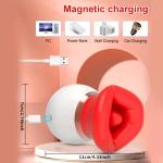 Erotik-Vibrator für Frauen, Nippelspielzeug, Erwachsenenspielzeug mit 10 Vibrations-, 10 Zungenleck- und 3 Saugsimulationsmodi