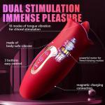 1 Stück Rosen-Vibrator, Automatisch Vibrierend, Rosen-Sex-Stimulation für Frauen, Zungenbiss-Vibration 2-in-1,