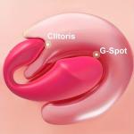 Dildo - Dual-Motoren G-Punkt-Clitoris-Vibrator, Tragbarer Vibrations-Pantie-Massager mit 9 Klassischen Vibrationsmodi