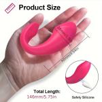 Dildo - Dual-Motoren G-Punkt-Clitoris-Vibrator, Tragbarer Vibrations-Pantie-Massager mit 9 Klassischen Vibrationsmodi