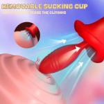 Dildo - Neues 2-in-1 Saug- + Vibrations-Ei-Hopper - Essbare Sexspielzeuge, Nippel-Clitoris-G-Punkt-Stimulator