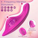 Tragbarer Vibrator für Frauen, mit 9 Vibrationenmodi, APP-Fernsteuerung, Mini-Schmetterlings-Rosen-Vibrator, geeignet für Frauen und Paare – Intimspielzeug
