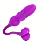 Anal-Klitoris-Stimulation G-Punkt Prostata Massage Silikon Bequemes Sexspielzeug für Frauen