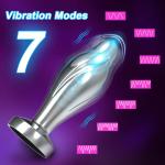 Analvibrator-Stecker, Vibrationsprostata-App, Handy-Sexspielzeug aus Edelstahl