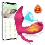 Vibrator mit App-Steuerung für Smartphone, 3 Zonen für Klitoris, G-Punkt und Anus