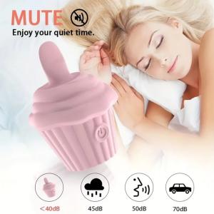 Aufladbarer Klitoris- und Brustwarzenstimulator, tragbarer Masturbator für Frauen mit 10 leckenden Zungenvibrationsmodi, leises Sexspielzeug für Erwachsene