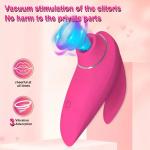 Saugvibrator Weibliche Vibrierende Sexspielzeuge - Aufgerüstete Sexspielzeuge Saugglocken Mundklitoris-Stimulator USB Wiederaufladbarer Leiser Sexsauger