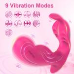 APP-bestuurbare volwassen seksspeeltjes G-spot vibrator vrouwelijke dildo met 9 trillingsstanden draagbaar ondergoed vlinder vibrator roze seksspeelgoed voor dames en stellen